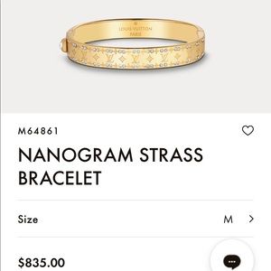 Authentic Louis Vuitton Bracelet, Size Medium